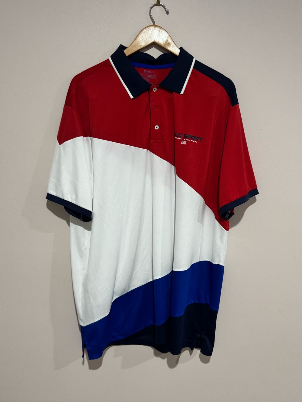 Ralp Lauren Polo Sport Size XXL Red, White and Blue Polo/Golf EUC
